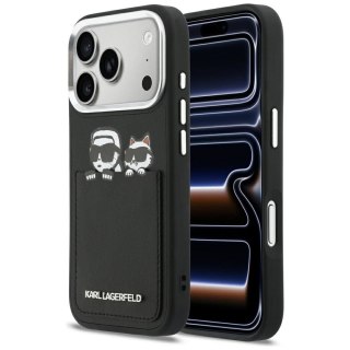 KARL LAGERFELD futerał do IPHONE 17 Pro KLHCP17L6PCSPKCK (PU W/ K&C Print & Pocket) czarny