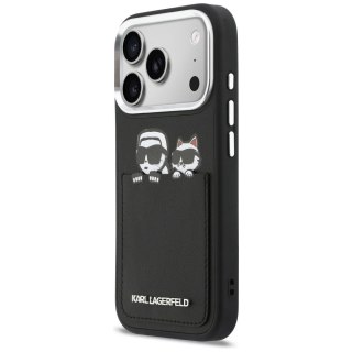KARL LAGERFELD futerał do IPHONE 17 Pro KLHCP17L6PCSPKCK (PU W/ K&C Print & Pocket) czarny