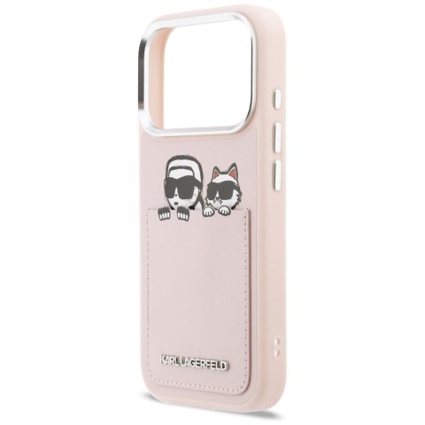 KARL LAGERFELD futerał do IPHONE 17 Pro KLHCP17L6PCSPKCP (PU W/ K&C Print & Pocket) różowy