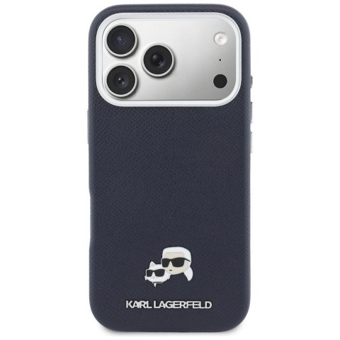 KARL LAGERFELD futerał do IPHONE 17 Pro Max kompatybilny z MagSafe KLHMP17X6PFKCLB (PU FW W/ K&C Head Pin) niebieski