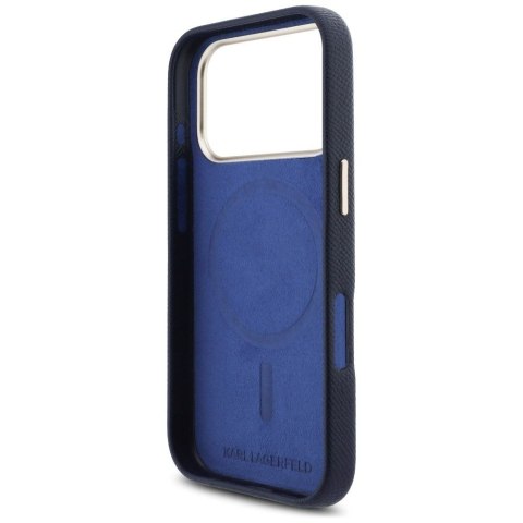 KARL LAGERFELD futerał do IPHONE 17 Pro kompatybilny z MagSafe KLHMP17L5PGFKHGB (PU FW W/ KHead Logo) niebieski