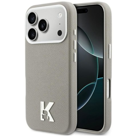KARL LAGERFELD futerał do IPHONE 17 Pro kompatybilny z MagSafe KLHMP17L5PGFKHGG (PU FW W/ KHead Logo) szary