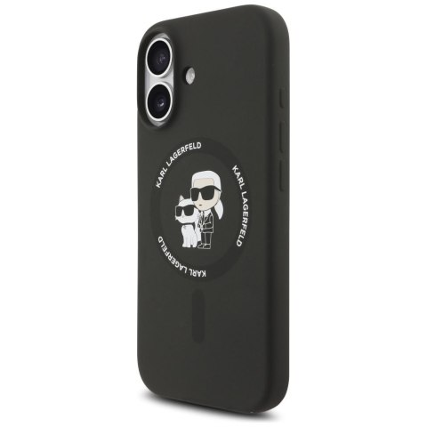 KARL LAGERFELD futerał do IPHONE 17 kompatybilny z MagSafe KLHMP17SSCMKCRHK (Silicone KC Body Ring) czarny