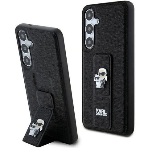KARL LAGERFELD futerał do SAMSUNG S24 KLHCS24SGSAKCPK (GRIPSTAND SAFFIANO KC PINS) czarny