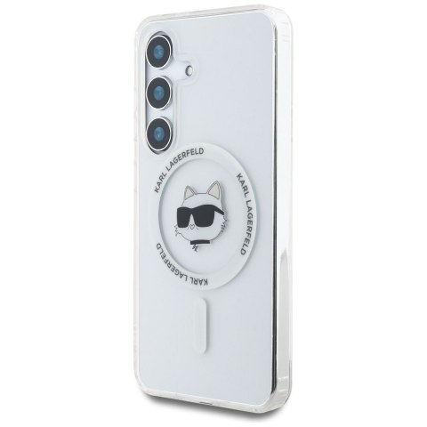 KARL LAGERFELD futerał do SAMSUNG S25 KLHMS25SHLSCHH (Magnetic IML Metal Choupette Head) biały