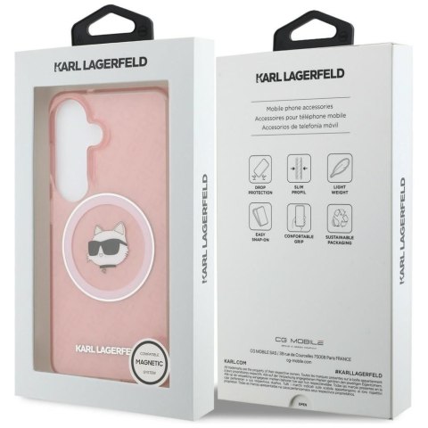 KARL LAGERFELD futerał do SAMSUNG S26 KLHMS26SHMKBCHOP (Magnetic IML Repeated Logo and Choupette) różowy