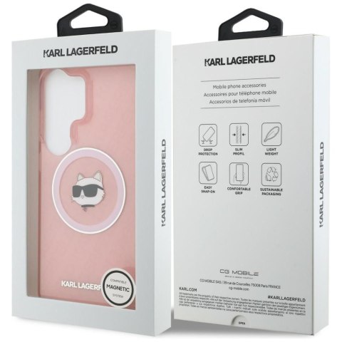 KARL LAGERFELD futerał do SAMSUNG S26 Ultra KLHMS26LHMKBCHOP (Magnetic IML Repeated Logo and Choupette) różowy