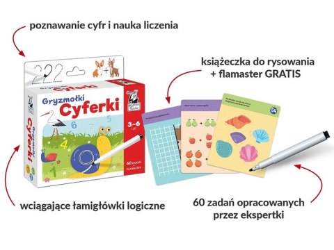 Karty do rysowania Gryzmołki Cyferki 3-6l KS0668