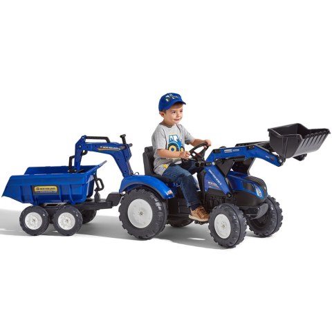 FALK Traktor na Pedały New Holland T8 z Koparką i Przyczepą 3-7 lat