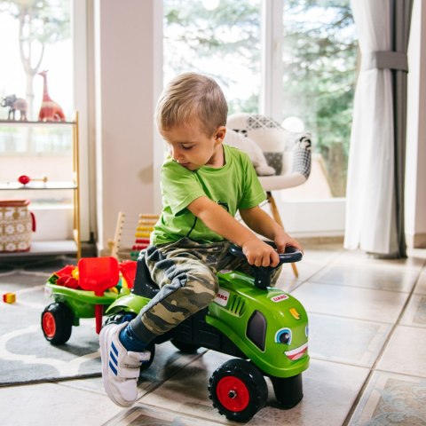 FALK Traktorek Baby Claas Zielony z Przyczepką + akc. od 1-3 lat