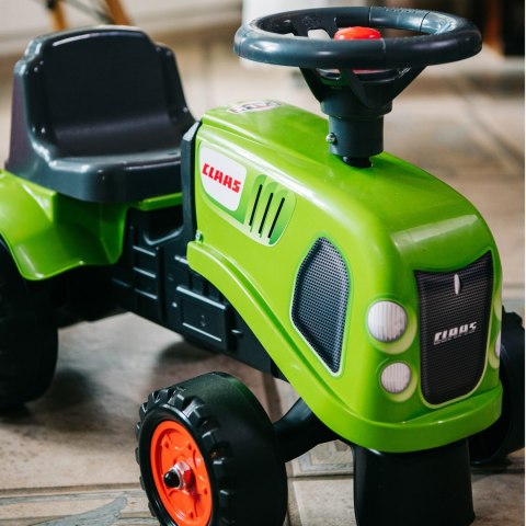 FALK Traktorek Baby Claas Zielony z Przyczepką + akc. od 1-3 lat