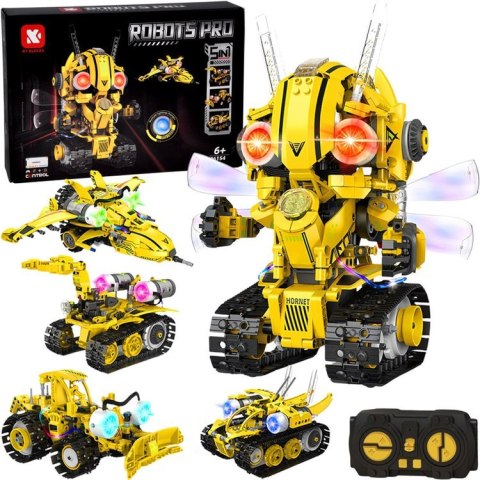 Klocki Techniczne Robots Pro 5w1 Zestaw Pilot + światło LED 673ele RC0743