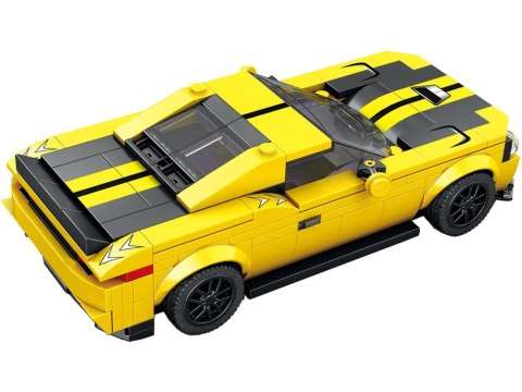 Klocki techniczne 319-elementów + naklejki Żółte Sportowe Auto ZA5260