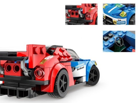 Klocki techniczne Sportowe auto NIEBIESKO-CZERWONE 138-elementów ZA5744