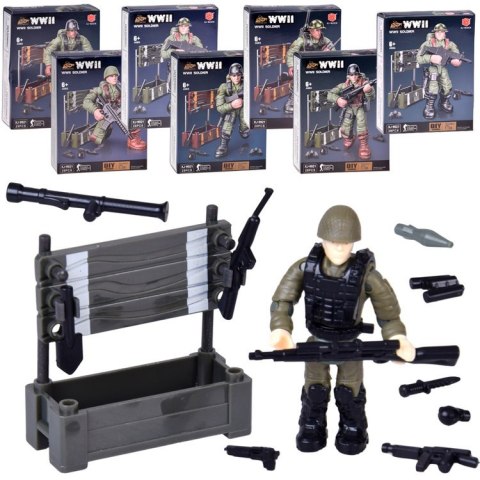 Klocki żołnierz WWII figurka żołnierzyk model do złożenia 28 ele ZA5723