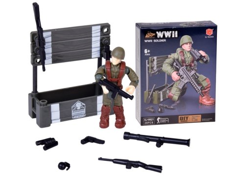 Klocki żołnierz WWII figurka żołnierzyk model do złożenia 28 ele ZA5723
