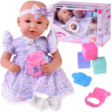 Lalka BOBAS interaktywna 46cm - w liliowej sukience + akcesoria ZA5834