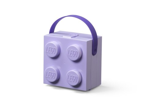 LEGO(R) pojemnik klocek z rączką czwórka lawendowy