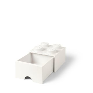 LEGO(R) pojemnik klocek z szufladą czwórka biały