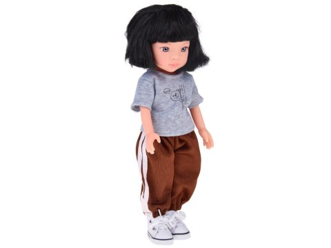 Lovely Girl Lalka z krótkimi czarnymi włosami w sportowym stroju 33cm ZA5849