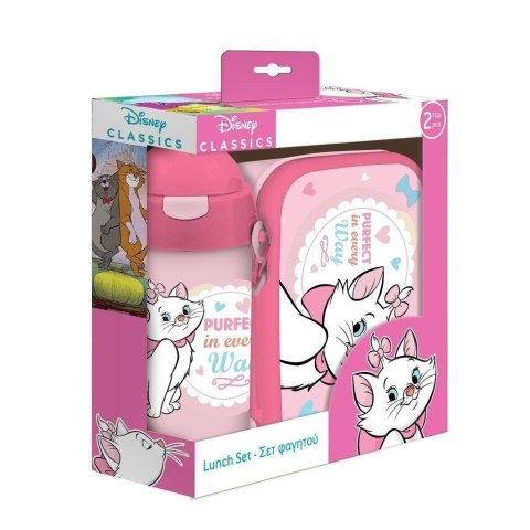 Lunchbox butelka 500ml + pudełko 800ml Kot Marie