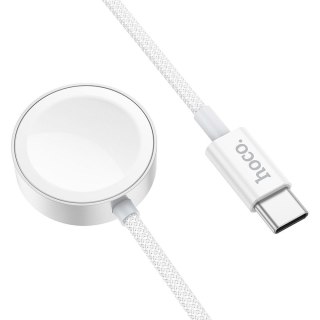 Ładowarka indukcyjna Hoco 2,5W USB C kompatyblina z Apple Watch i Samsung Watch CW59 biała