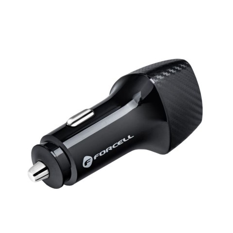 Ładowarka samochodowa Forcell F-Energy Carbon 2 x USB A QC3.0 3A 36W CC50-2A czarna