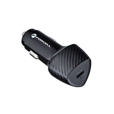 Ładowarka samochodowa Forcell F-Energy Carbon USB C QC3.0 PD 3A 20W CC50-1C czarna