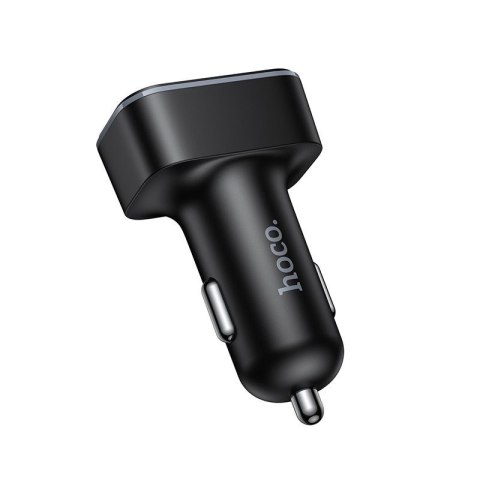 Ładowarka samochodowa Hoco z LCD 2x USB A + 1x USB C QC3.0 PD 42W Z63A czarna