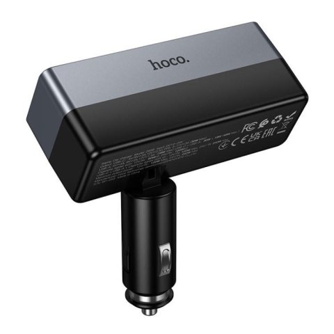 Ładowarka samochodowa Hoco z rozdzielaczem 1xUSB A + 1xUSB C + 2 porty zapalniczki QC3.0 PD max 240W/24V Z65B czarna