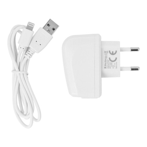 Ładowarka sieciowa do telefonu Blue Star Lite USB A 1A 5W + kabel USB A do Lightning TFK-TC-1095B biała