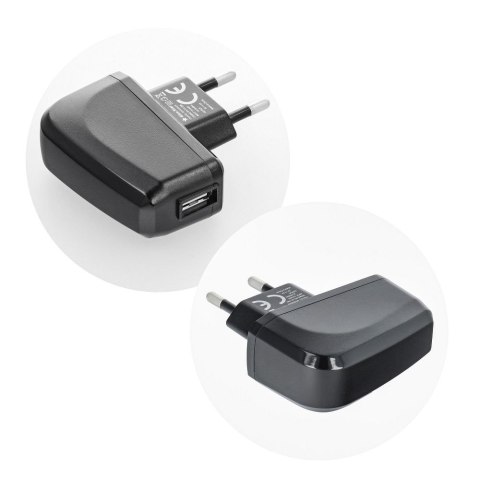 Ładowarka sieciowa do telefonu Blue Star Lite USB A 2A 10W + kabel USB A do USB C TFK-TC-1095B czarna