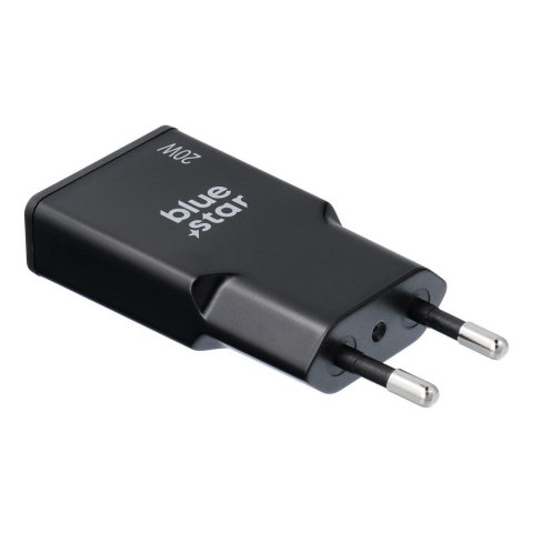 Ładowarka sieciowa do telefonu Blue Star Slim GaN USB QC4.0 PD 3A 20W TFK-SC-20WPD czarna