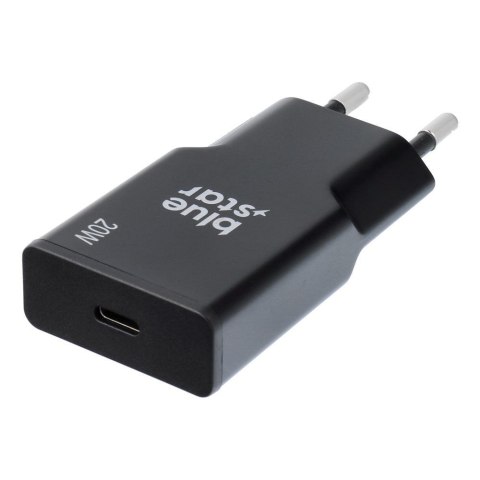 Ładowarka sieciowa do telefonu Blue Star Slim GaN USB QC4.0 PD 3A 20W TFK-SC-20WPD czarna