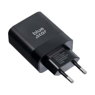 Ładowarka sieciowa do telefonu Blue Star USB C QC4.0 PD 3A 45W + kabel USB C do USB C TFB-TC-45WPD czarna