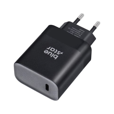 Ładowarka sieciowa do telefonu Blue Star USB C QC4.0 PD 3A 45W + kabel USB C do USB C TFB-TC-45WPD czarna