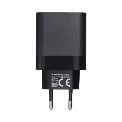 Ładowarka sieciowa do telefonu Blue Star USB C QC4.0 PD 3A 45W + kabel USB C do USB C TFB-TC-45WPD czarna