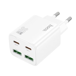 Ładowarka sieciowa do telefonu Hoco 2 x USB C + 2 x USB A QC3.0 PD 3A 30W N56 biała
