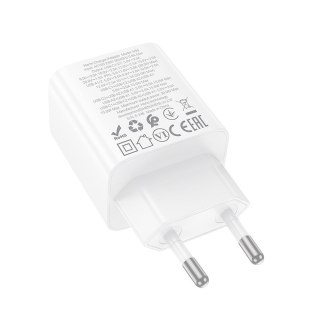 Ładowarka sieciowa do telefonu Hoco 2 x USB C + 2 x USB A QC3.0 PD 3A 30W N56 biała