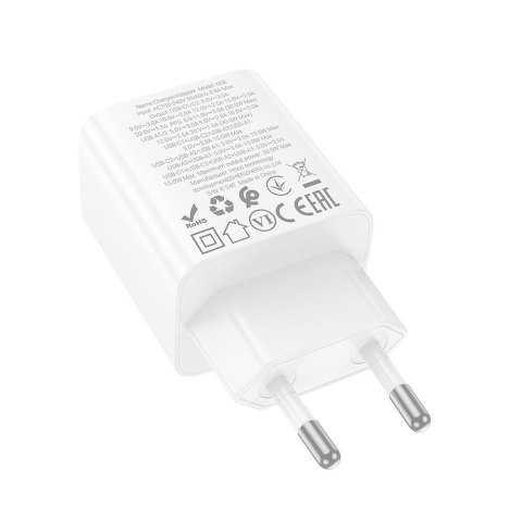 Ładowarka sieciowa do telefonu Hoco 2 x USB C + 2 x USB A QC3.0 PD 3A 30W N56 biała