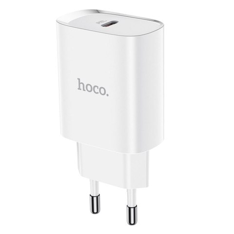 Ładowarka sieciowa do telefonu Hoco USB C PD 20W N14 biała