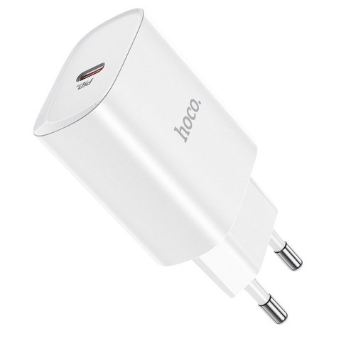 Ładowarka sieciowa do telefonu Hoco USB C PD 20W N14 biała