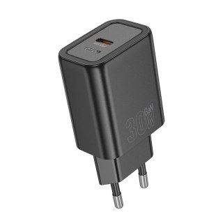 Ładowarka sieciowa do telefonu Hoco USB C QC PD 30W N62 czarna