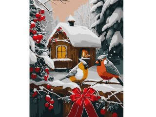 Malowanie po numerach 40x50 cm KHO6534 Śnieżna bajka AP0108