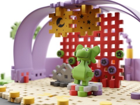 Marioinex Smok Diplodok i Scena Mini wafle klocki 148el + figurka ZA5502