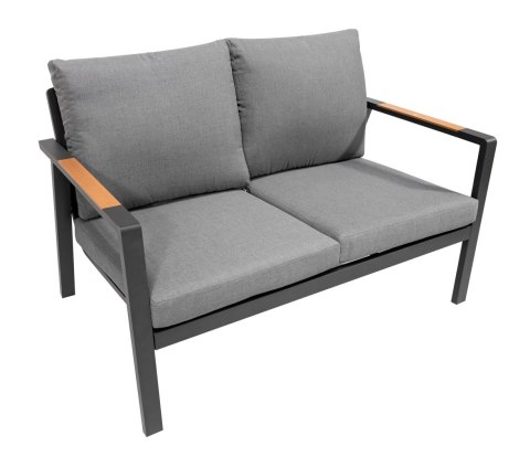 Zestaw mebli ogrodowych Industrial Frame 4w1 aluminium Sofa + 2 Fotele + Stolik