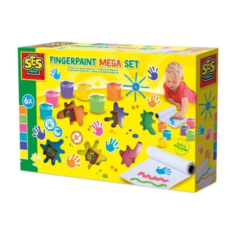 Mega zestaw farb do malowania palcami 6x110ml