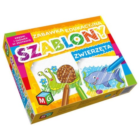Multigra Zestaw Szablony Zwierzęta + kredki KS0560