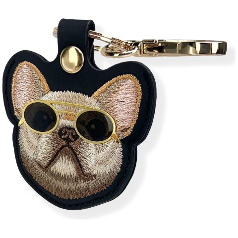 NIMMY etui na lokalizator / brelok GLASSES COOL DOG czarny