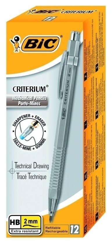 Ołówek automatyczny Criterium HB 2mm (12szt) BIC